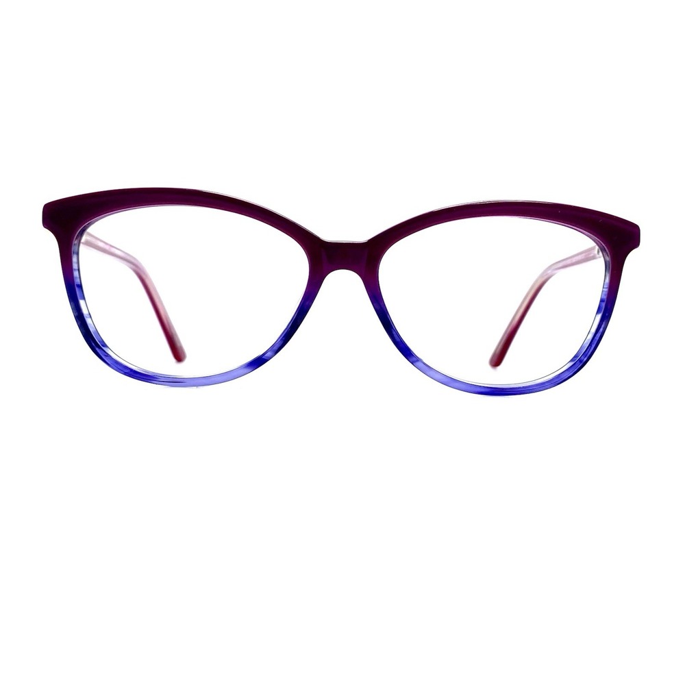 New Dream Himax Purple Magenta Pink Clear Ombre Cat Eye Glasses F8827 54 15 143